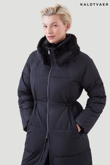 Kaldtvaer Black Elverum Padded Long Puffer Coat (Q40317) | $308