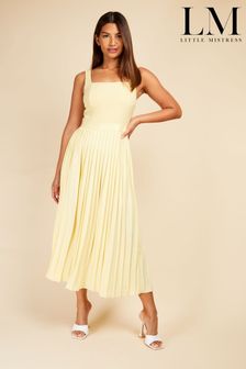 Little Mistress Yellow Butter Pleat Midaxi Dress (Q40366) | 53 €