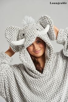 Loungeable Grey Elephant Luxury Fleece Snuggle Hoodie (Q40964) | $83