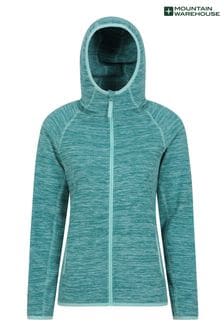 Mountain Warehouse Blue Lleyn Melange Womens Full Zip Fleece (Q41368) | $70