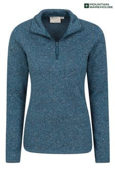 Mountain Warehouse Teal Blue Idris Womens Half-Zip Fleece (Q41372) | ₪ 201