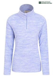 Mountain Warehouse Light Purple Snowdon Melange Womens Half-Zip Fleece (Q41373) | SGD 50