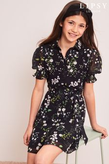 Lipsy Black Chiffon Puff Sleeve Shirt Dress (Q41399) | €19 - €25