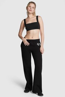 Черный - Флисовые расклешенные спортивные брюки Victoria's Secret Pink (Q41627) | €54