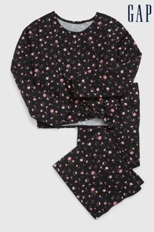 Gap Black Print Long Sleeve Pyjamas (6-13yrs) (Q41689) | €40