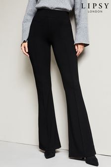 Lipsy Black Contour Bootcut Flared Trousers (Q41690) | $64