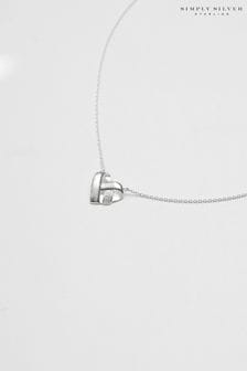 Simply Silver Recycled Knotted Heart Pendant Necklace