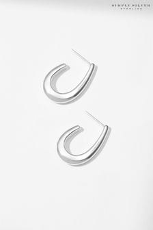 Simply Silver Polished Hoop Earrings