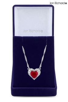 Jon Richard Silver Cubic Zirconia Heart Necklace - Gift Boxed (Q41732) | €20