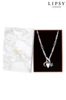 Lipsy Jewellery Black Meaningful Charm Necklace - Gift Boxed (Q41962) | ₪ 126