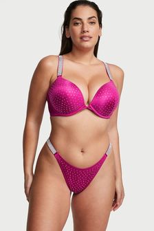 Rose à baies blush - Bas de bikini victoria’s Secret à bretelles brillantes (Q42244) | €34