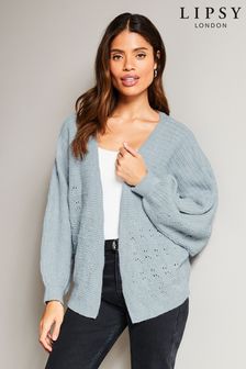 Lipsy Blue Long Sleeve Batwing Knitted Cardigan (Q42437) | kr510