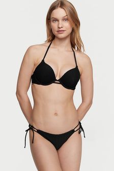 Victoria's Secret Black Fishnet Add 2 Cups Push Up Swim Bikini Top (Q42503) | kr454