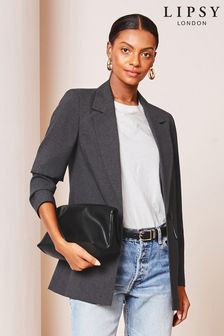 Lipsy Grey Relaxed Longline Tailored Blazer (Q42778) | $98