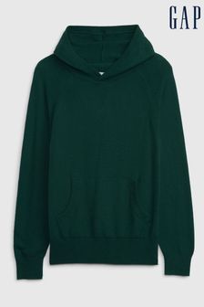 Zielony - Gap Cashsoft Pocket Pullover Hoodie (Q43069) | 220 zł