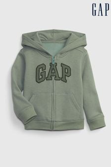 Grün - Gap Kapuzenjacke mit Reißverschluss und Logo (12 Monate bis 5 Jahre) (Q43080) | 31 €