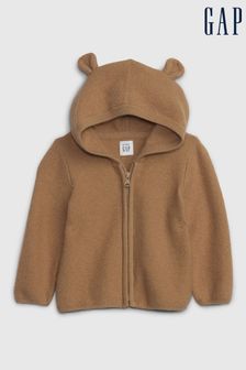 Gap Brown CashSoft Hooded Knit Zip Cardigan (Newborn - 24mths) (Q43206) | €29