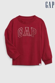Rot - Gap Langärmliges Sweatshirt mit Rundhalsausschnitt und Logo (12 Monate bis 5 Jahre) (Q43241) | 16 €