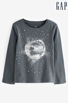 Gap Langärmeliges Shirt mit Rundhalsausschnitt und Disco-Kugel (4-13yrs) (Q43268) | 15 €