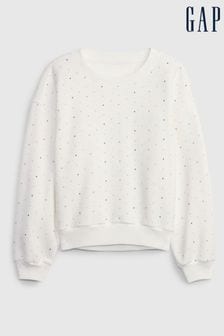Gap White Dotted Crew Neck Sweatshirt (4-13yrs) (Q43356) | 28 €