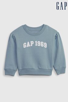 Gap Blue 1969 Arch Logo Long Sleeve Crew Neck Sweatshirt (12mths-5yrs) (Q43394) | kr195