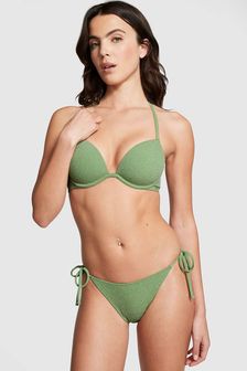 Victoria's Secret PINK Wild Grass Green Tie Side Bikini Bottom (Q43497) | €34