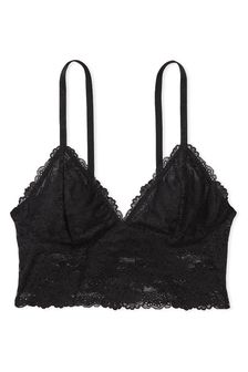 Victoria's Secret PINK Pure Black Triangle Lace Bra (Q43521) | €22