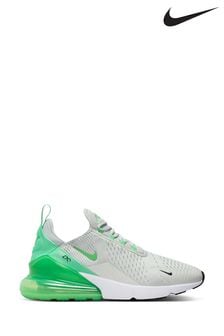 Nike White/Green Air Max 270 Trainers (Q43618) | LEI 865