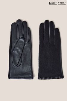 أسود - White Stuff Leather Lucie Gloves (Q43715) | 223 ر.س