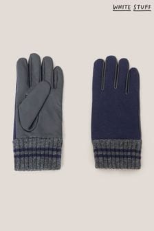 White Stuff Blue Lucas Leather Gloves (Q43720) | €56