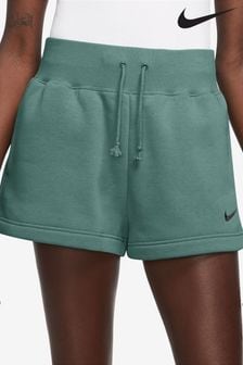 Verde - Pantaloni scurți din fleece cu talie înaltă Nike Phoenix (Q43741) | 227 LEI