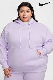 Nike Purple Curve Sportswear Phoenix Fleece Oversized Pullover Hoodie (Q43775) | €79