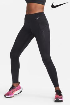 Nike Black Go Firm Support Mid Rise Full Length Leggings with Pockets (Q43782) | €143