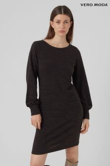 VERO MODA Black Round Neck Lightweight Knitted Dress (Q43856) | 124 QAR