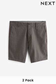Navy/Charcoal Skinny Fit Stretch Chinos Shorts 2 Pack (Q44715) | $56