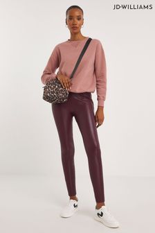JD Williams Wine Red Pu Leggings With Cosy Touch Lining (Q44726) | LEI 155