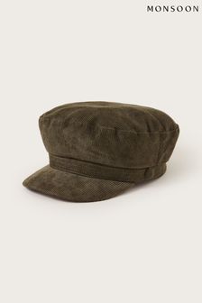 Monsoon Green Cord Baker Boy Hat (Q44750) | AED78