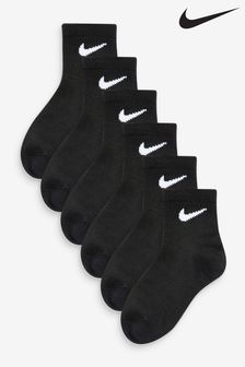 Nike Black Basic Ankle Socks 6 Pack (Q44756) | kr260