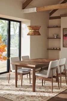 Dark Natural Hayford Oak Effect 6 to 8 Seater Extending Dining Table (Q44763) | €675
