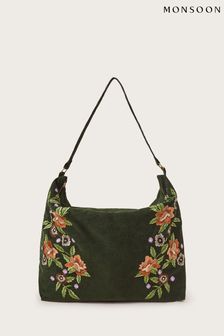 Monsoon Green Cord Embroidered Shoulder Bag (Q44770) | 84 €