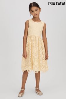 Reiss Lemon Daia Junior Fit-and-Flare Lace Dress (Q44789) | €109