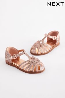 Pink Glitter Fisherman Occasion Sandals (Q44810) | AED82 - AED97