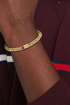 Tommy Hilfiger Gents Gold Tone Jewellery Intertwined Circles Chain Bracelet (Q45022) | €101
