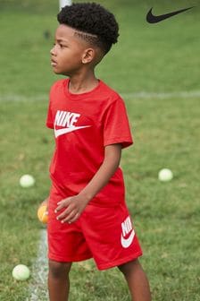 Roșu - Set șort și tricou pentru copii mici Nike Club (Q45108) | 209 LEI