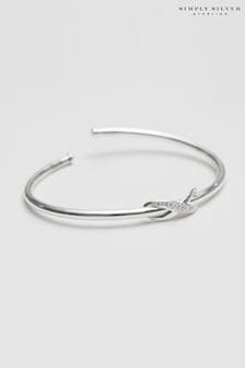 Simply Silver Cubic Zirconia Infinity Cuff Bracelet (Q45234) | 410 zł