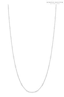 Simply Silver Sterling Silver Fine Station Necklace (Q45242) | ₪ 126