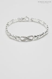 Simply Silver Silver Tone Infinity Kiss Bracelet (Q45259) | AED527