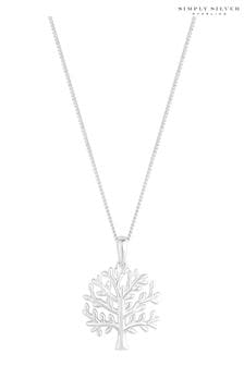Simply Silver Sterling Silver Tone 925 Tree of Love Pendant Necklace (Q45273) | LEI 209