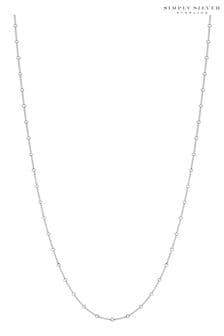 Simply Silver Halskette mit filigranem Glitzerdesign (Q45283) | 39 €