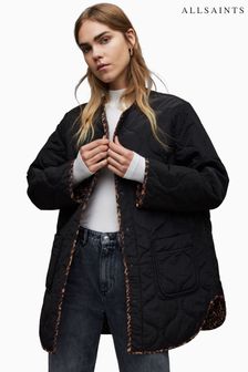 AllSaints Black Phyllis Leppo Liner Jacket (Q45355) | €317